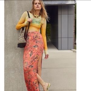 Free People Kellen Mesh Ombre Long Sleeve Size Small